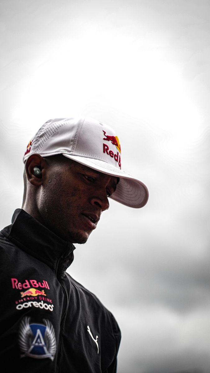 Mutaz Barshim in a Red Bull cap